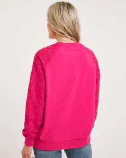 Broderie Sleeve Sweatshirt -Cheap Vextalia Store y01bb062732w