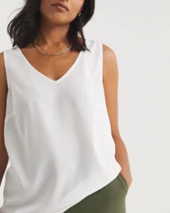 V Neck Woven Vest -Cheap Vextalia Store y01bm925758w