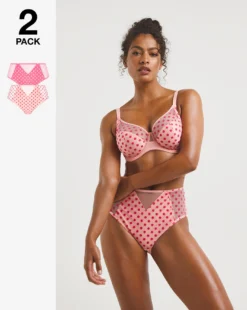 2 Pack Hannah Spot Mesh Briefs
