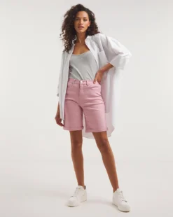 24/7 Dusky Pink Knee Short