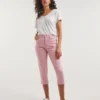24/7 Dusky Pink Crop Jeans