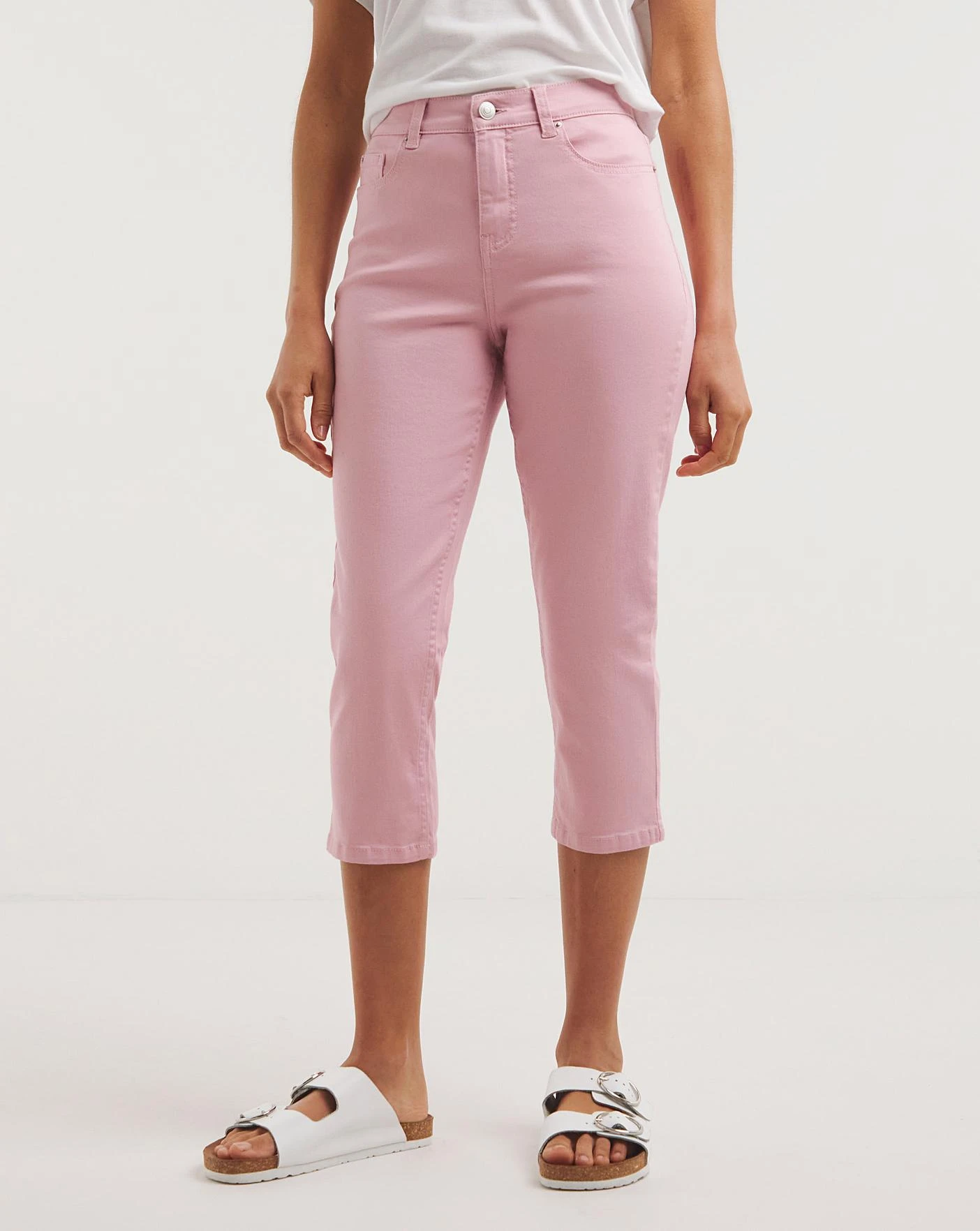 24/7 Dusky Pink Crop Jeans 2 24/7 Dusky Pink Crop Jeans - Image 2