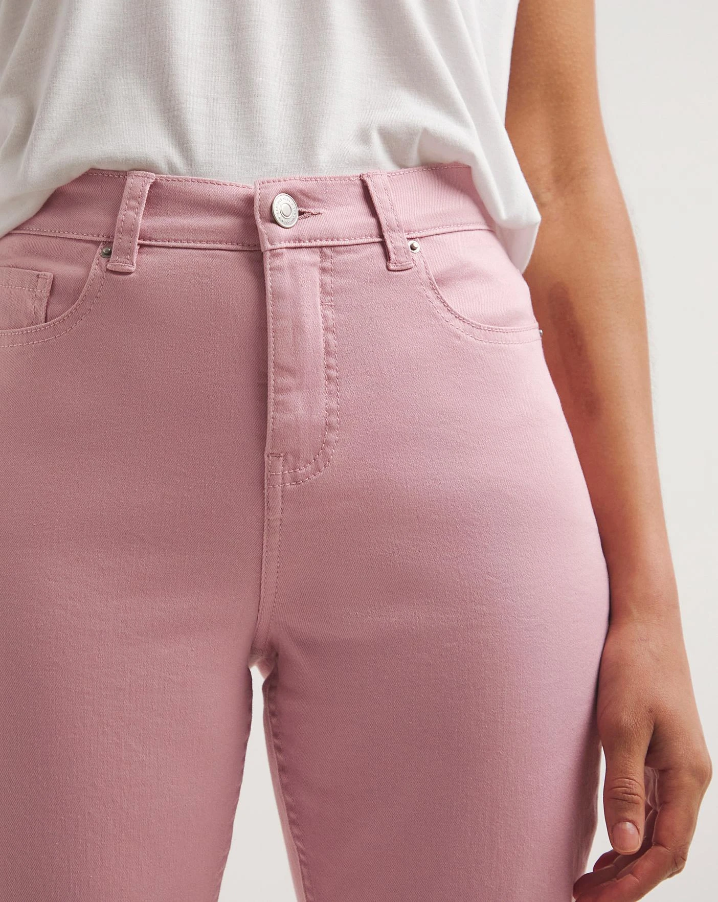 24/7 Dusky Pink Crop Jeans 4 24/7 Dusky Pink Crop Jeans - Image 4