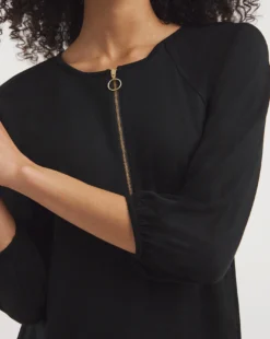 Black Puff Sleeve Jersey Top -Cheap Vextalia Store y01fz741745w