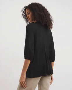 Black Puff Sleeve Jersey Top -Cheap Vextalia Store y01fz741747w