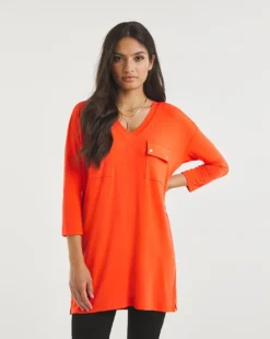 Utility Pocket 3/4 Sleeve Tunic