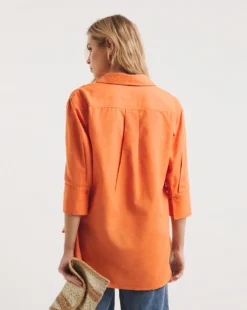 Three Quarter Sleeved Linen Shirt -Cheap Vextalia Store y01gp219722w