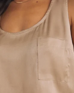 Oyster Satin Vest -Cheap Vextalia Store y01gp373708w