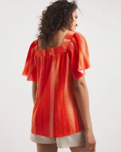 Square Neck Plisse Top -Cheap Vextalia Store y01gp390721w