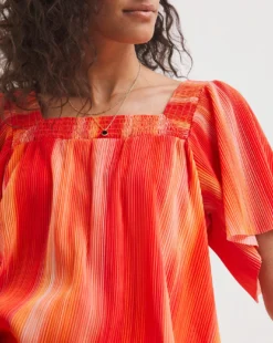 Square Neck Plisse Top -Cheap Vextalia Store y01gp390722w