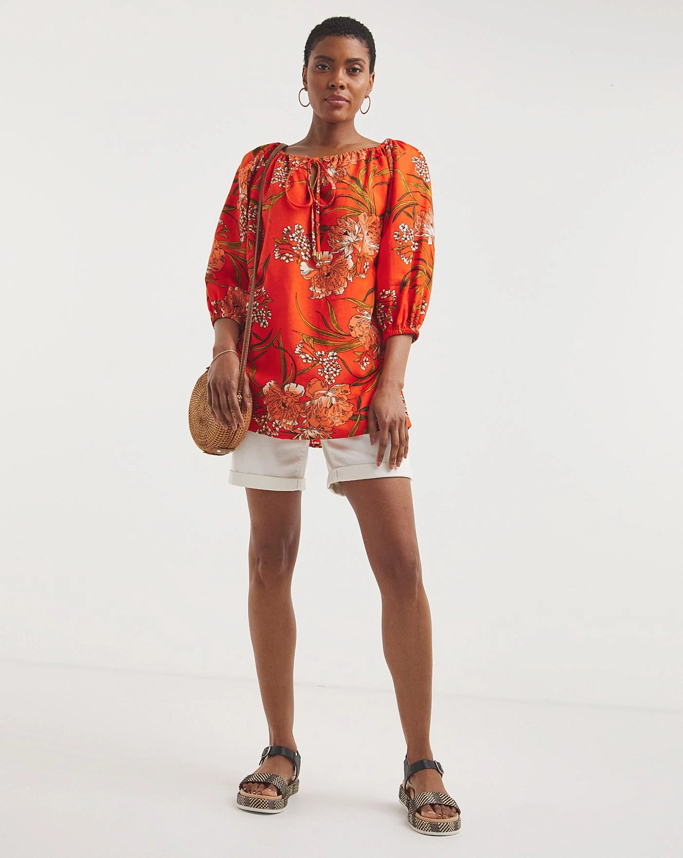 Tie Neck Linen Top 2 Tie Neck Linen Top - Image 2