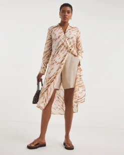 Longline Shirt With Side Splits