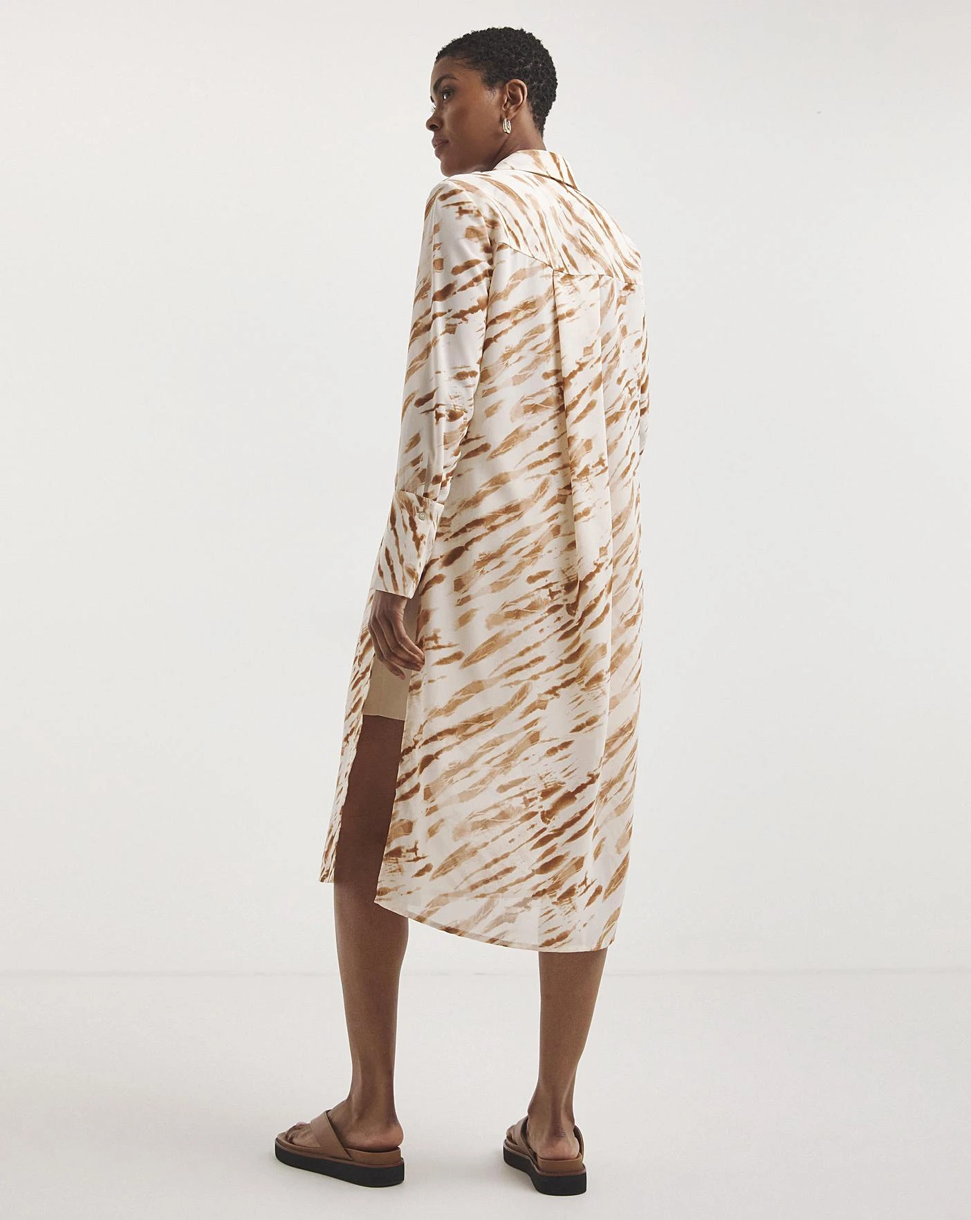 Longline Shirt With Side Splits 2 Longline Shirt With Side Splits - Image 2