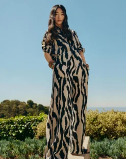 Cheap Vextalia Store 3 Zebra Print Cotton Voile Shirt