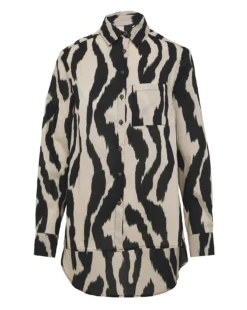 Zebra Print Cotton Voile Shirt -Cheap Vextalia Store y01gp479760s