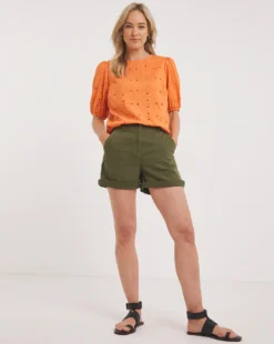 Puff Sleeve Broderie Top -Cheap Vextalia Store y01gp537730w