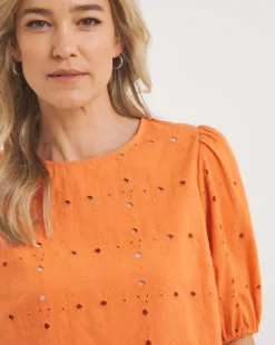 Puff Sleeve Broderie Top -Cheap Vextalia Store y01gp537731w