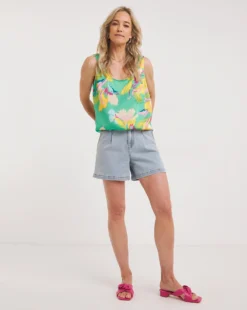 Multi Print Satin Vest -Cheap Vextalia Store y01gp603706w