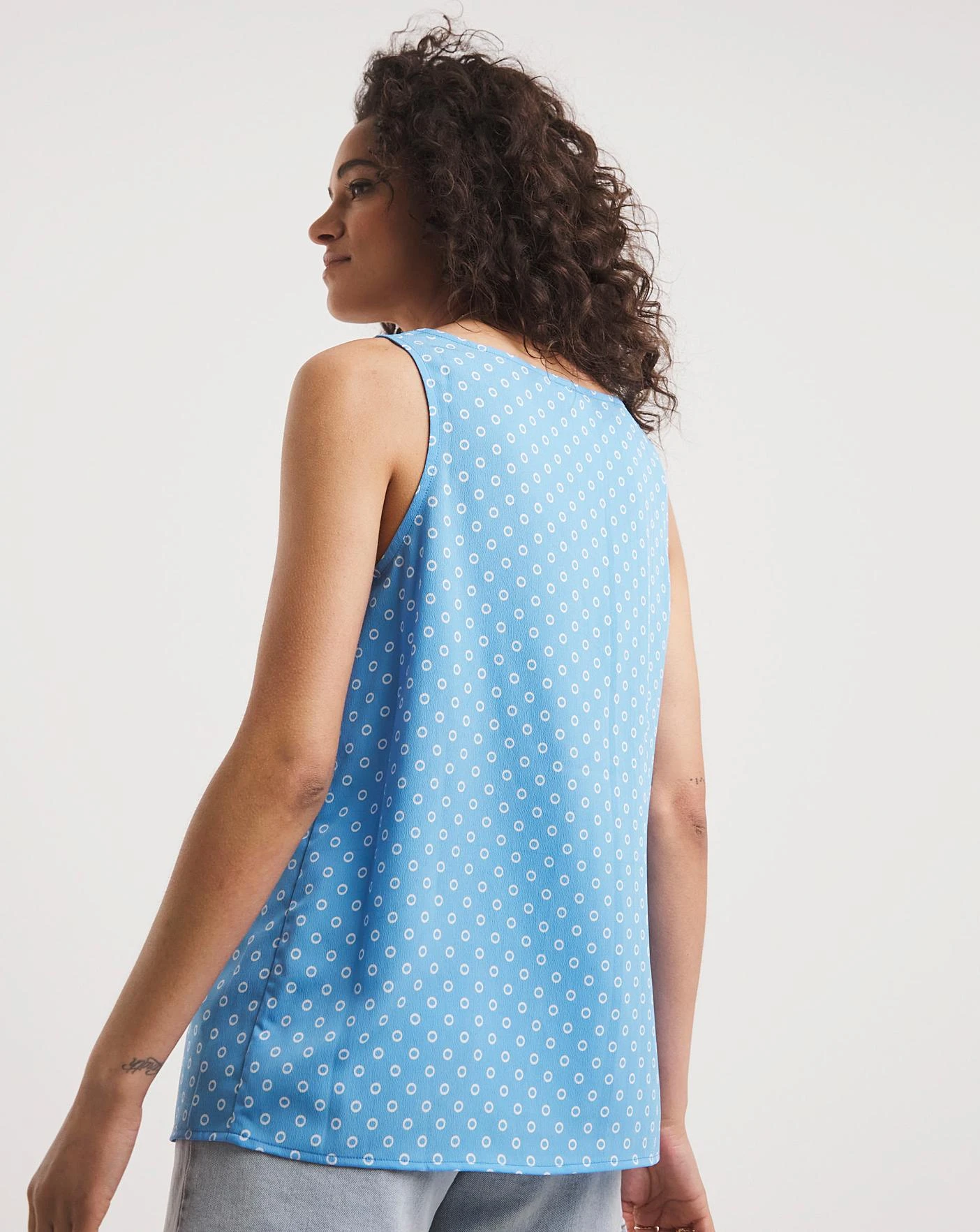 Simply Be V Neck Woven Vest 3 Simply Be V Neck Woven Vest - Image 3