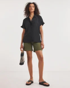 Linen Relaxed Grown On Sleeve Shirt -Cheap Vextalia Store y01gp964739w