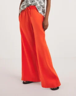 Tomato Linen Mix Wide Leg Trousers -Cheap Vextalia Store y01gz422755w