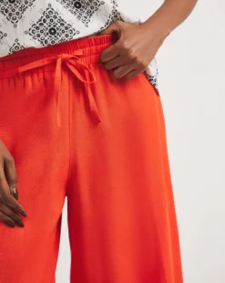 Tomato Linen Mix Wide Leg Trousers -Cheap Vextalia Store y01gz422757w