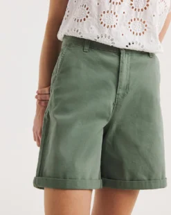Khaki Stretch Chino Turn Up Shorts 8 Khaki Stretch Chino Turn Up Shorts -Cheap Vextalia Store y01gz517738w
