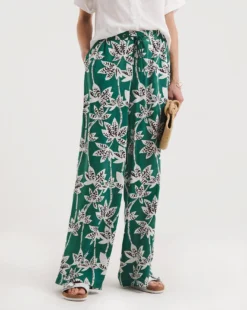 Palm Print Pull On Wide Leg Trousers 7 Palm Print Pull On Wide Leg Trousers -Cheap Vextalia Store y01gz576720w