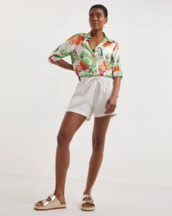 White Soft Cotton Shorts