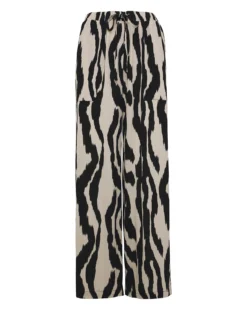 Zebra Print Crinkle Wide Leg Trousers -Cheap Vextalia Store y01gz655759s