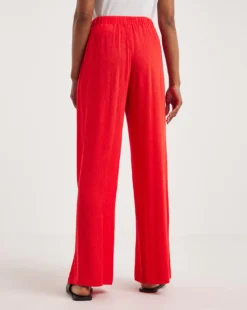 Raspberry Crinkle Wide Leg Trousers -Cheap Vextalia Store y01gz717722w