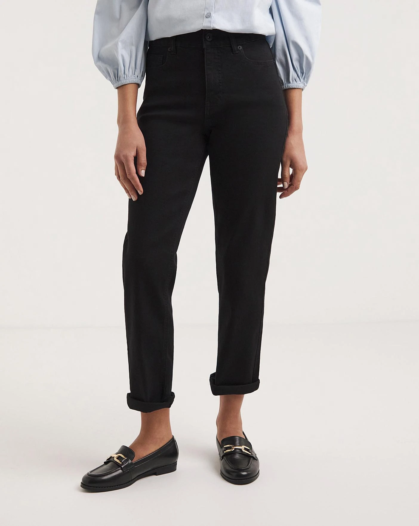 24/7 Organic Black Straight Leg Jeans 4 24/7 Organic Black Straight Leg Jeans - Image 4