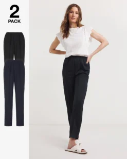 Slimma 2 Pack Pull On Trouser 29