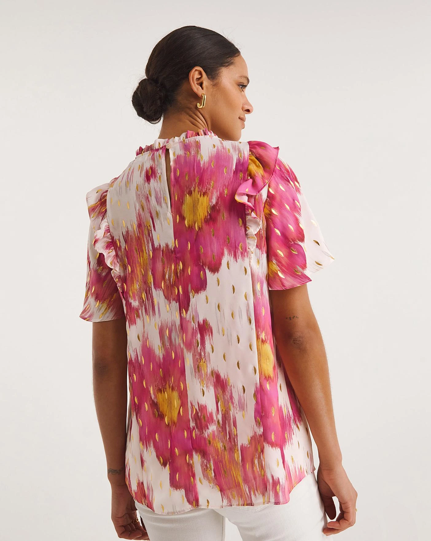 Joanna Hope Foil Print Blouse 3 Joanna Hope Foil Print Blouse - Image 3