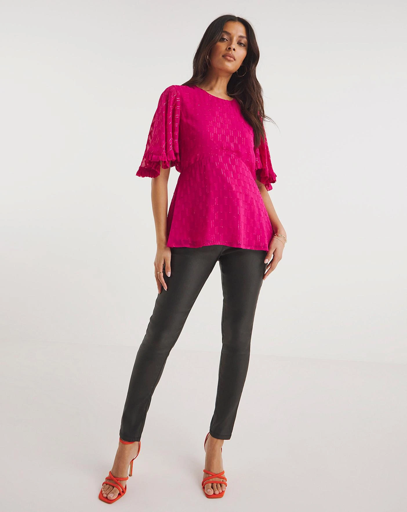 Joanna Hope Metallic Dobby Blouse 2 Joanna Hope Metallic Dobby Blouse - Image 2