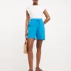Easy Care Linen Mix Knee Length Shorts