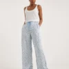 Spun Viscose Pull On Wide Leg Trousers