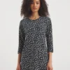 Value Cotton 3/4 Sleeve Crew Neck Tunic