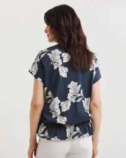 Value Cotton Drawcord Bubble Hem Top -Cheap Vextalia Store y01qb444753w