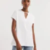 Cut Out Detail Centre Front Seam T-Shirt