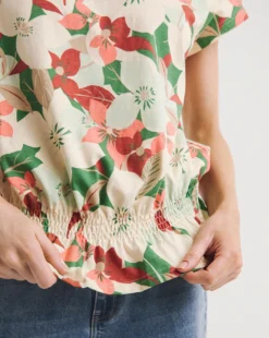 Value Cotton Ruffle Bubble Hem Top -Cheap Vextalia Store y01qb649736w