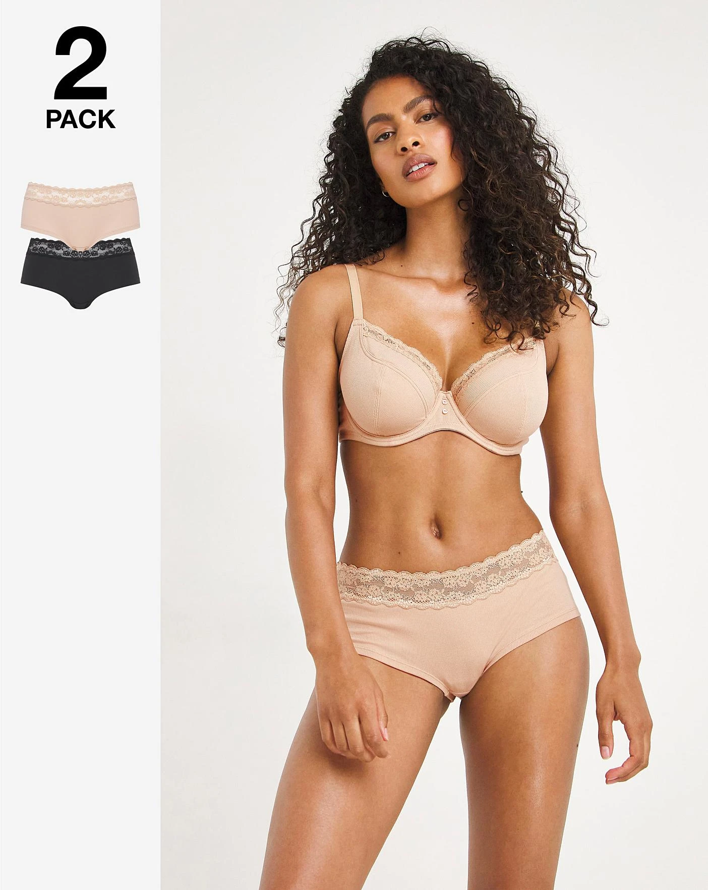 2 Pack Sophie Everyday Soft Ribbed Short 1 2 Pack Sophie Everyday Soft Ribbed Short