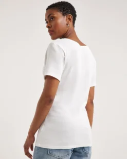 Black/White 2 Pack Button Trim Tops -Cheap Vextalia Store y01sm297972w