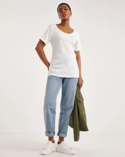 Black/White 2 Pack Button Trim Tops -Cheap Vextalia Store y01sm297973w