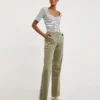 Khaki Straight Leg Cargo Jeans