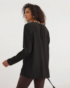 Tie Neck Cut Out Top 6 Tie Neck Cut Out Top -Cheap Vextalia Store y01tu340741w