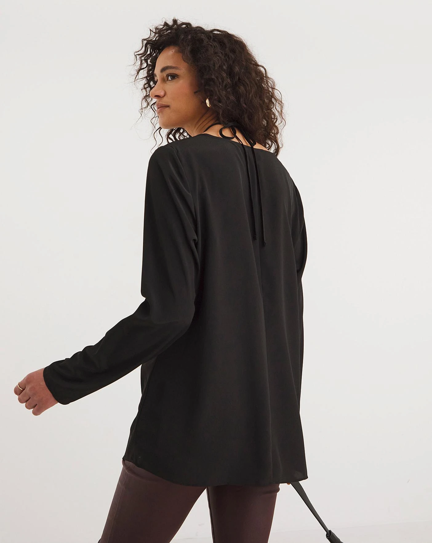 Tie Neck Cut Out Top 3 Tie Neck Cut Out Top - Image 3