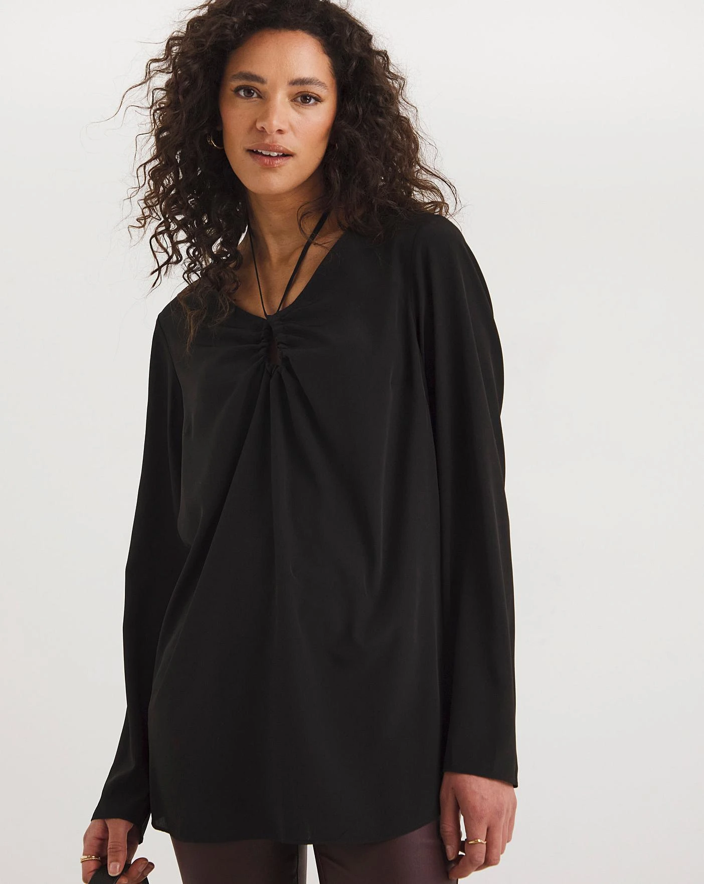 Tie Neck Cut Out Top 4 Tie Neck Cut Out Top - Image 4