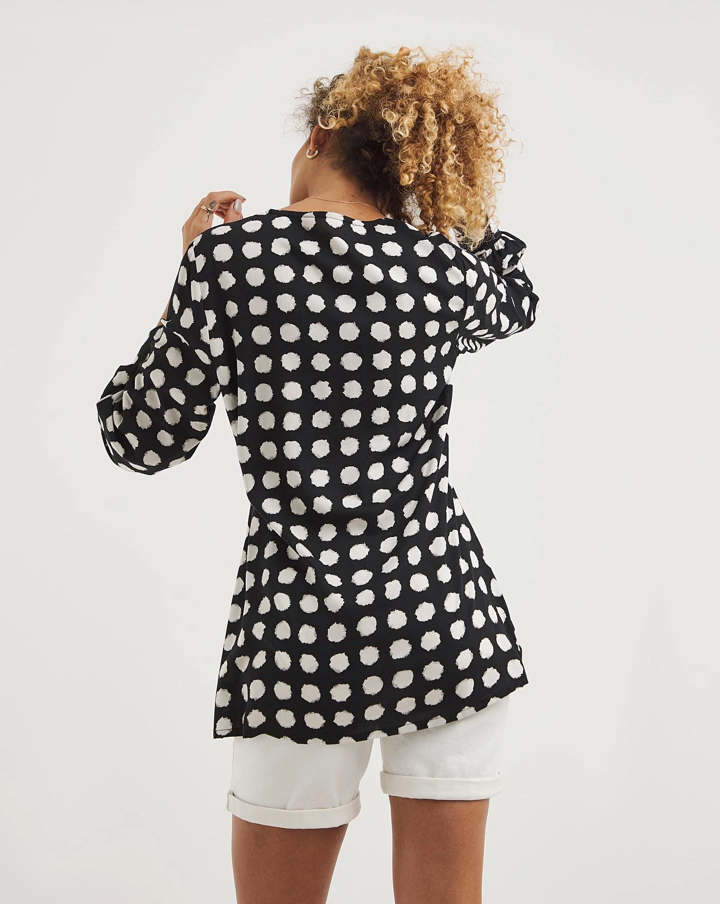 Shirred Detail Button Front Blouse 3 Shirred Detail Button Front Blouse - Image 3