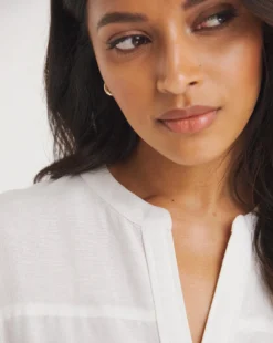 Short Sleeved Linen Top -Cheap Vextalia Store y01tu745707w